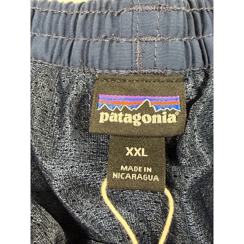 Patagonia Baggies Shorts Mens 2XL Blue 5 Inch Recycled Nylon Lined Swim Outdoor